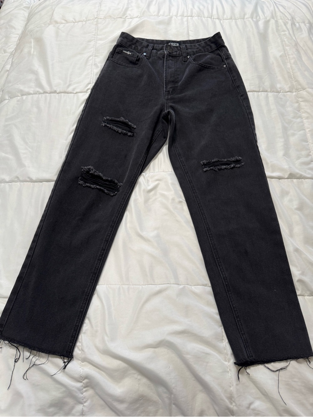 Insane Gene Black Distressed High-Rise Jeans